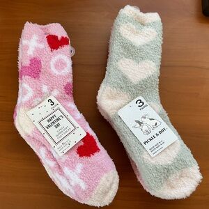 2 Sets of Valentines Day Super Soft Comfy Butter Socks